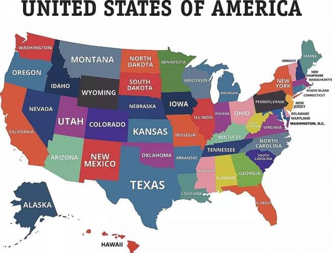 美国有多少个州 美国50个州排名