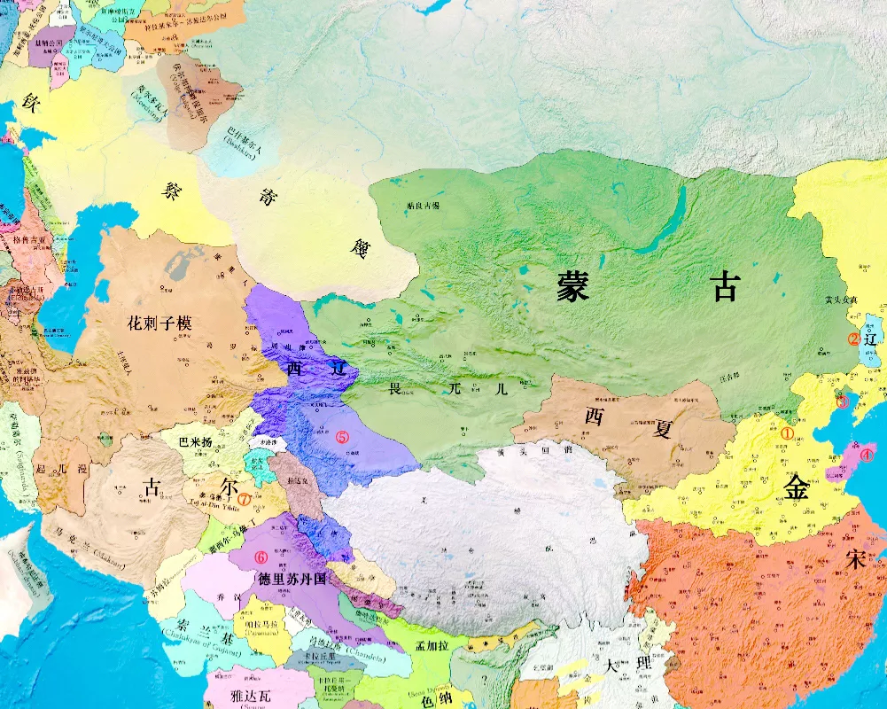 成吉思汗打的天下地图 成吉思汗打下多大版图