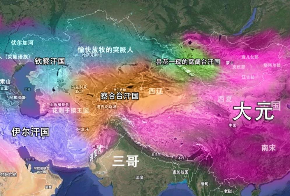 成吉思汗打的天下地图 成吉思汗打下多大版图