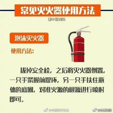 灭火器的使用五个步骤 灭火器的四个基本步骤