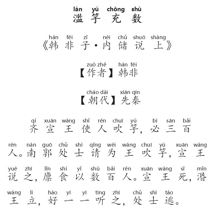 滥竽充数文言文 凿壁偷光文言文