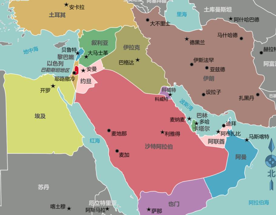 中东包括哪些国家 中东包括哪24个国家