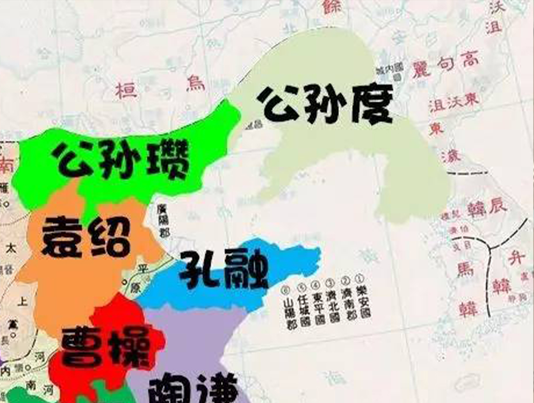 东汉末年地图 汉末十三州地图全图