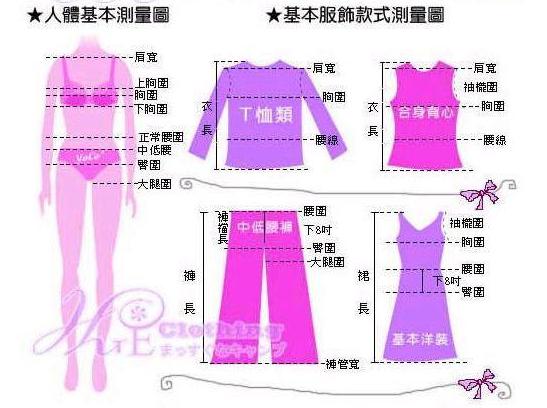 内衣尺码对照表 罩杯尺码表