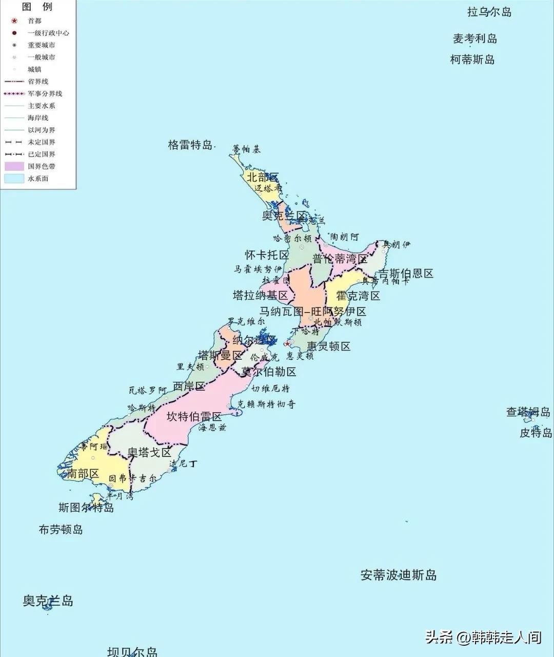 新西兰地理位置 新西兰位置地图