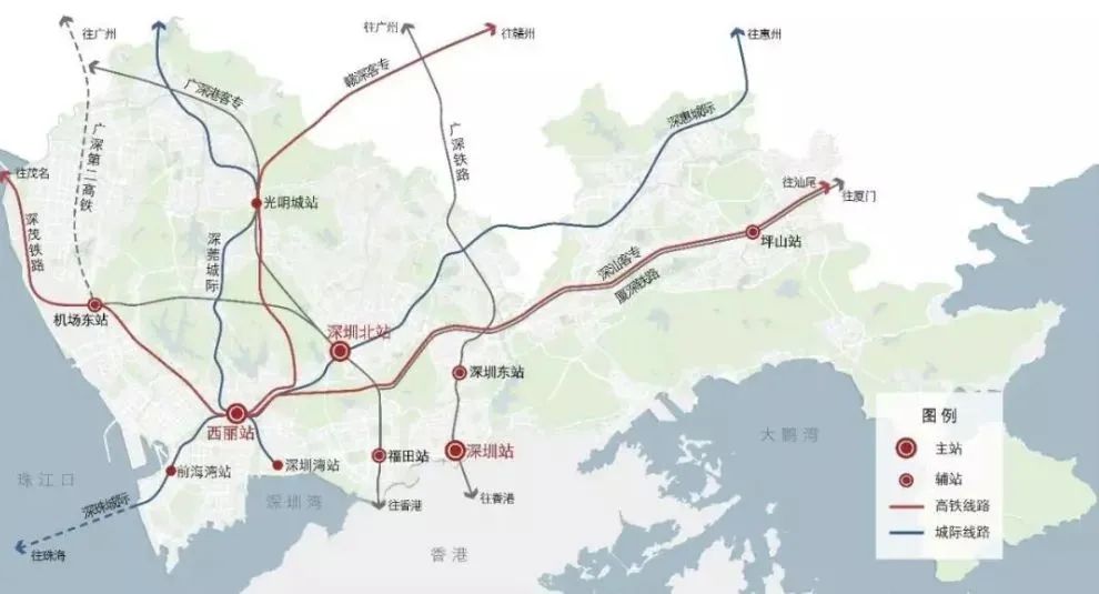 深圳高铁站在哪里 深圳高铁路线分布图