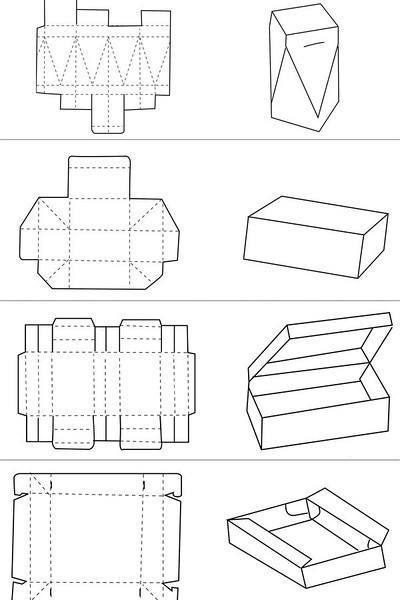 包装盒设计展开图 包装盒设计高端大气