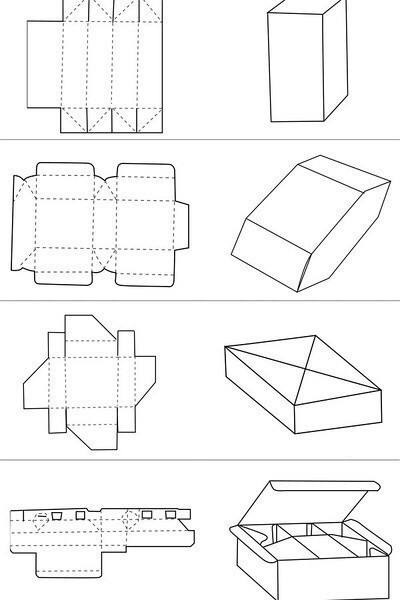 包装盒设计展开图 包装盒设计高端大气