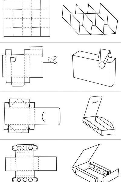 包装盒设计展开图 包装盒设计高端大气