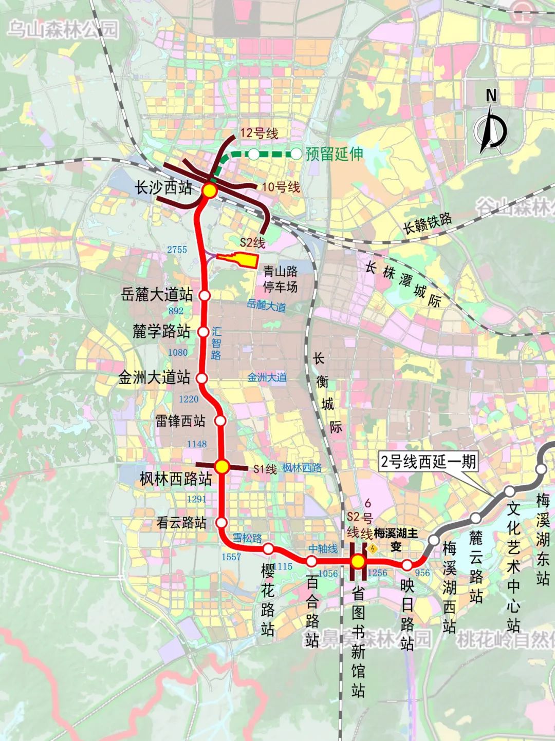 长沙地铁规划图 长沙2030年地铁规划图