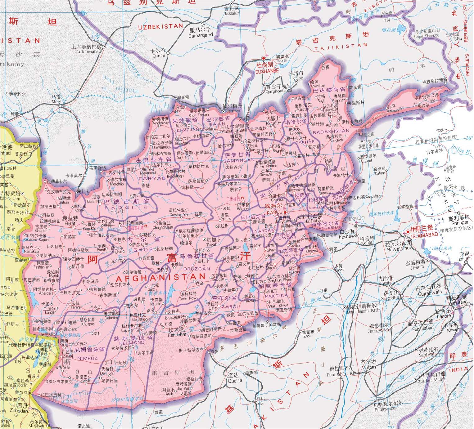 阿富汗和中国接壤吗 伊朗与我国接壤吗