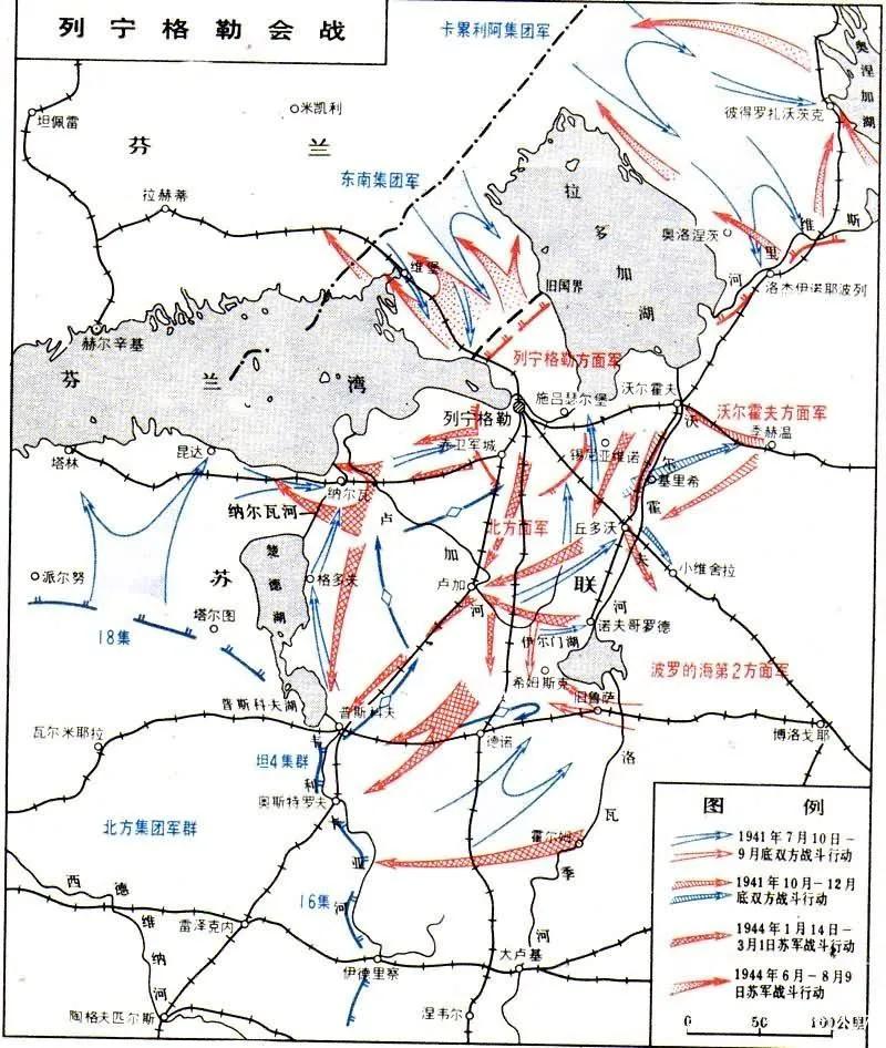 列宁格勒战役 列宁格勒战役地图