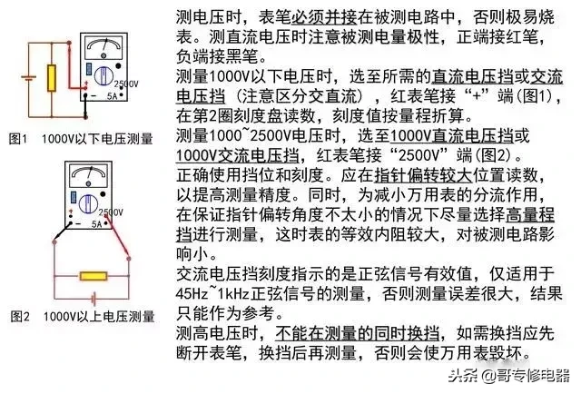 万用表的使用 万用表基本使用方法