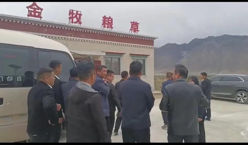 青海同仁市市長和西藏山南市副市長到金牧糧草示範基地視察工作