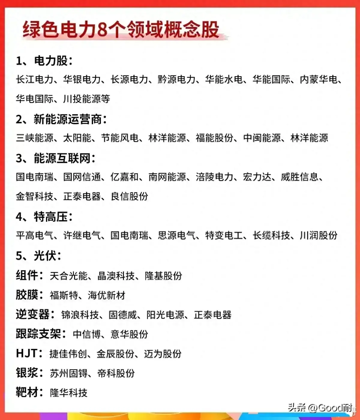 转存！绿色电力概念股汇总。国资委加快构建新型电力系统