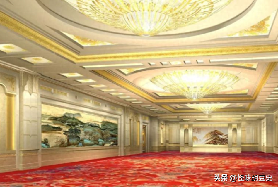 人民大会堂国宴厅的升级改造，由上海承建，过道结构改成厅堂